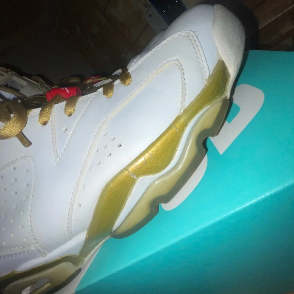 2012 NIKE AIR JORDAN RETRO GOLDEN MOMENT PACK GMP WHITE GOLD 6 VI 384664 135 OG - Picture 8 of 8